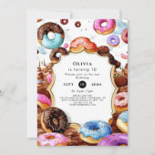 Invitation Anniversaire simple de Donut pour enfants (Devant)