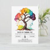 Invitation Anniversaire simple de l'arbre sacré (Debout devant)