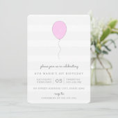 Invitation Anniversaire simple de shabby chic violet (Debout devant)