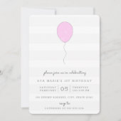 Invitation Anniversaire simple de shabby chic violet (Devant)