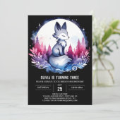 Invitation Anniversaire simple du petit loup (Debout devant)