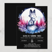 Invitation Anniversaire simple du petit loup (Devant / Derrière)