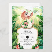 Invitation Anniversaire simple du serpent de Cobra (Devant / Derrière)