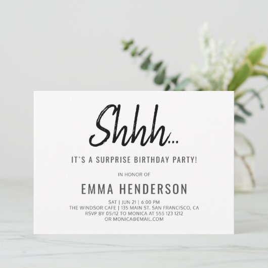 Invitation Anniversaire simple et moderne (Debout devant)