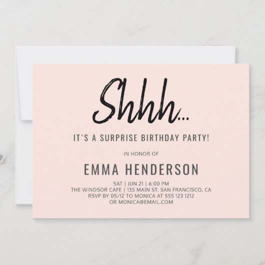 Invitation Anniversaire simple et moderne (Devant)