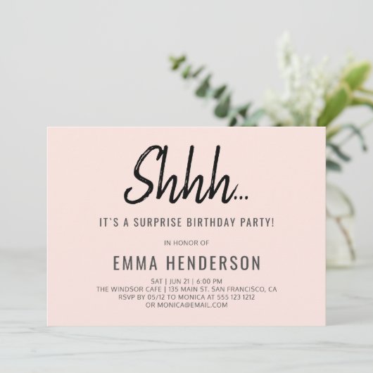 Invitation Anniversaire simple et moderne (Debout devant)