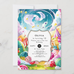 Invitation Anniversaire simple et pétillant