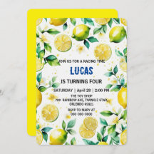 Anniversaire simple jaune citron