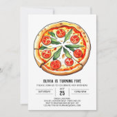Invitation Anniversaire simple sur mesure de la pizza (Devant)
