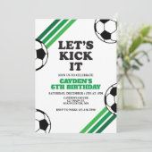 Invitation Anniversaire Soccer Faisons-le Vert (Debout devant)