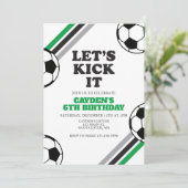 Invitation Anniversaire Soccer Faisons-le Vert (Debout devant)