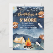 Invitation Anniversaire sont S'mors Amusants Nuit Campfire Te (Devant)