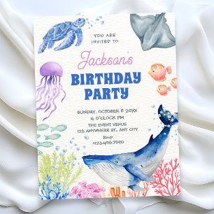 Invitation Anniversaire sous la mer