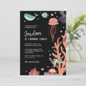 Invitation Anniversaire sous la mer (Debout devant)