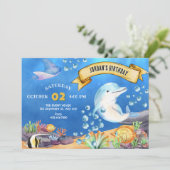 Invitation anniversaire sous la mer (Debout devant)