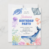 Invitation Anniversaire sous la mer (Devant)