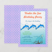 Invitation Anniversaire Sous l'Océan (Devant / Derrière)
