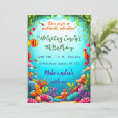 Invitation Anniversaire sous-marine (Debout devant)