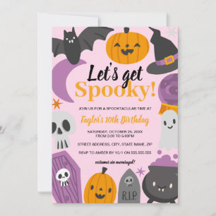 Invitation Anniversaire Soyons Éffrayants fête d'Halloween