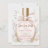 Invitation anniversaire spa, fête d'anniversaire de maquillag (Devant)