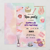 Invitation Anniversaire spa, N'importe quel âge, Anniversaire (Devant / Derrière)