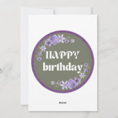Invitation anniversaire spécial (Dos)
