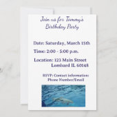 Invitation Anniversaire Splash Dauphin (Dos)