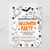 Invitation anniversaire spottaculaire de l'halloween modifiab (Devant)