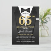 Invitation Anniversaire Spy Suit Black Cravate N'IMPORTE QUEL (Debout devant)