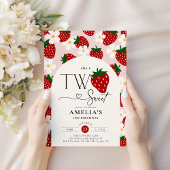 Invitation Anniversaire Strawberry 2 ans Deux Douceurs