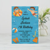 Invitation Anniversaire Summer Splash (Debout devant)