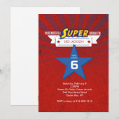 Invitation Anniversaire SUPER (Devant / Derrière)