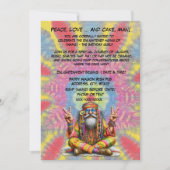 Invitation Anniversaire super de Hippie Guru (Devant)