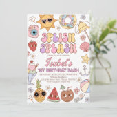 Invitation Anniversaire super de Splish Splash Beach (Debout devant)