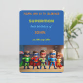 Invitation anniversaire superman (Debout devant)