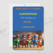 Invitation anniversaire superman (Devant)