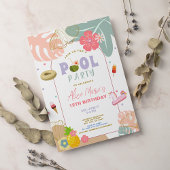 Invitation Anniversaire sur la plage de l'été tropical à l'an