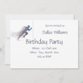 Invitation Anniversaire sur le thème de la course à pied sur  (Dos)