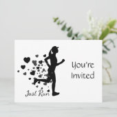 Invitation Anniversaire sur le thème de la course sur sentier (Debout devant)