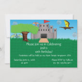 Invitation Anniversaire sur le thème du Château Dragon (Devant)