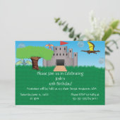 Invitation Anniversaire sur le thème du Château Dragon (Debout devant)