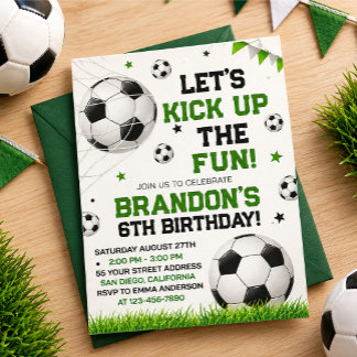 Invitation Anniversaire sur le thème du football