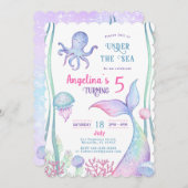 Invitation anniversaire sur le thème nautique. (Devant / Derrière)