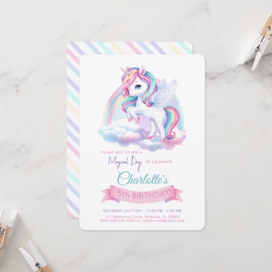 Invitation anniversaire sur le thème nautique. (Devant/Arrière en situation)