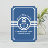 Invitation Anniversaire sur un bateau - Thème nautique Person (Debout devant)