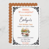 Invitation Anniversaire surprenant de la brouette (Devant / Derrière)