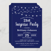 Invitation Anniversaire surprenant de la marine classique (Devant / Derrière)