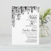 Invitation Anniversaire Surprise 50 ans Silver Bir (Debout devant)