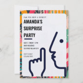 Invitation Anniversaire Surprise, Adulte, Contemporain (Devant)