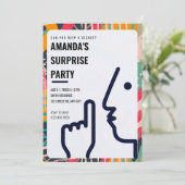 Invitation Anniversaire Surprise, Adulte, Contemporain (Debout devant)